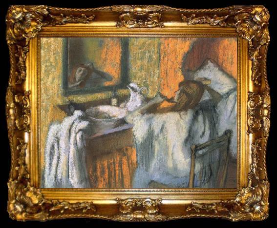 framed  Edgar Degas Woman at her toilette, ta009-2
